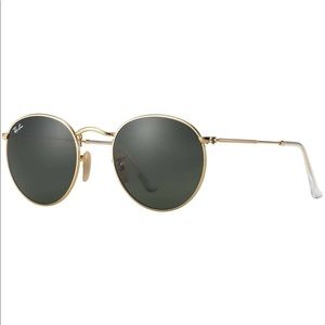 Ray-Ban Round Metal Gold Sunglasses